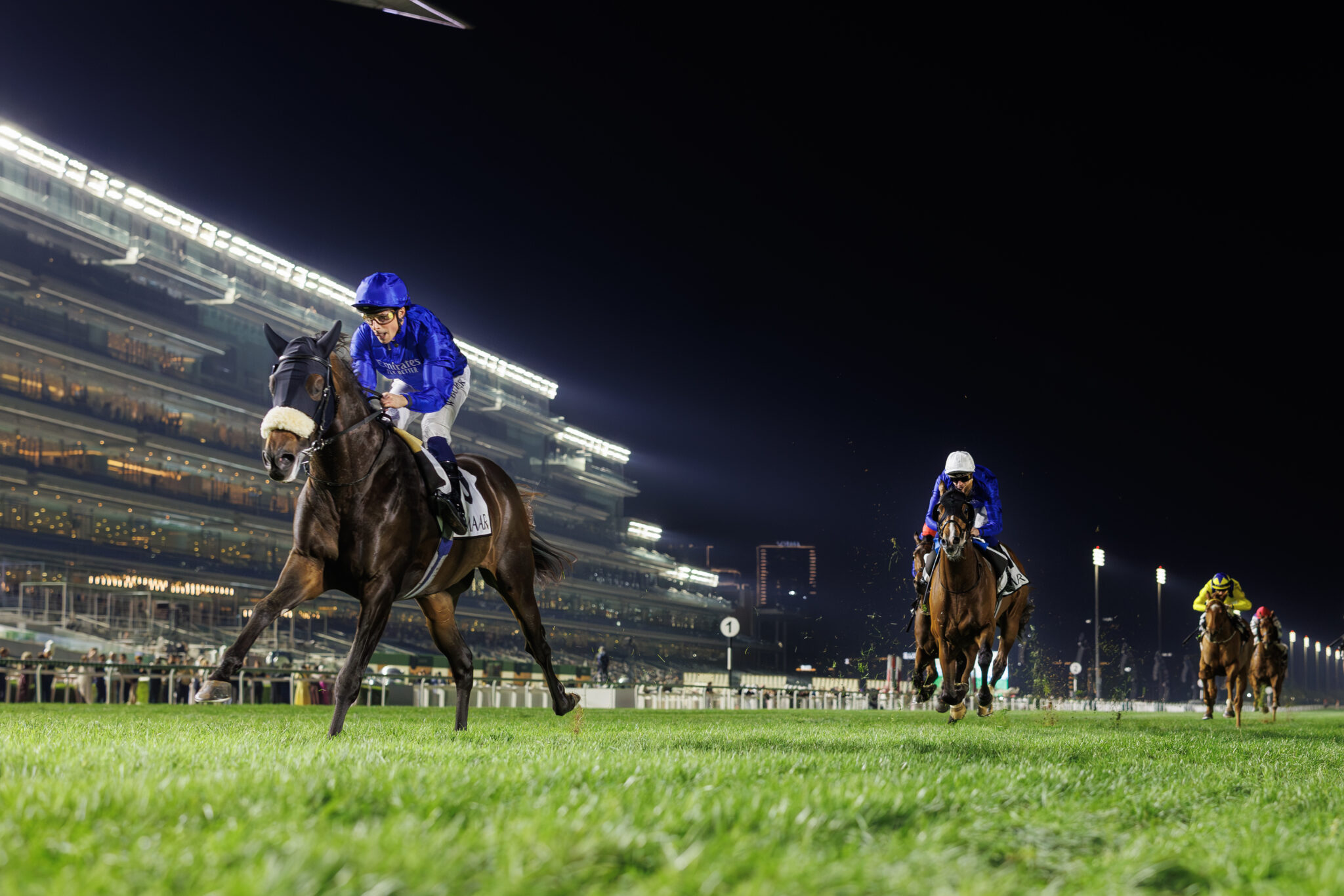 Horse racing at Meydan in Dubai