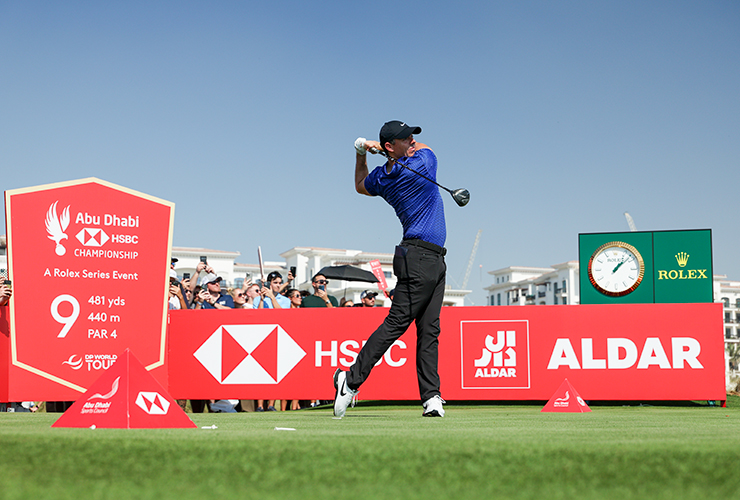 Rory McIlroy at the Abu Dhabi HSBC Championship
